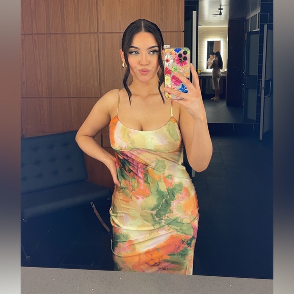 Micas Abstract Print Midi Dress - Picture 2 of 2